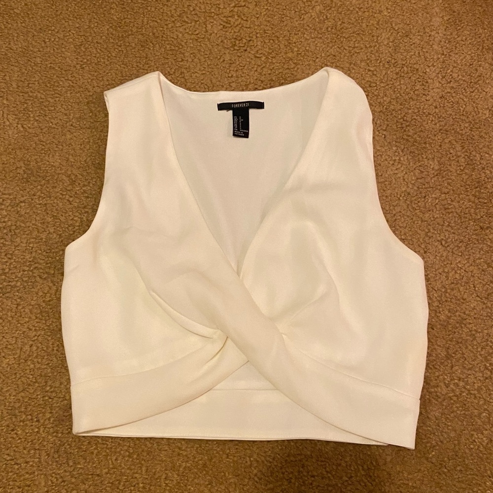 White Forever 21 Crop Top